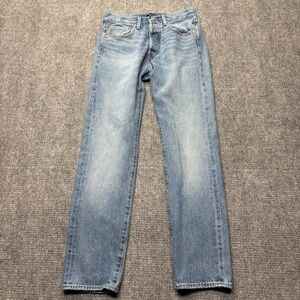 Levis 501 Jeans Mens 29x32 Blue Made & Crafted Selvedge Denim Big E Button Fly